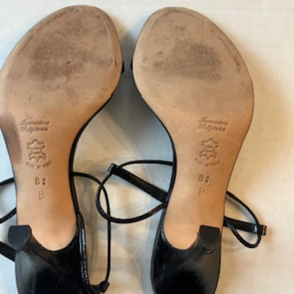 Butter by Lavorazione Artigiana Black heels with ankle strap size 8 1/2 - Picture 8 of 8